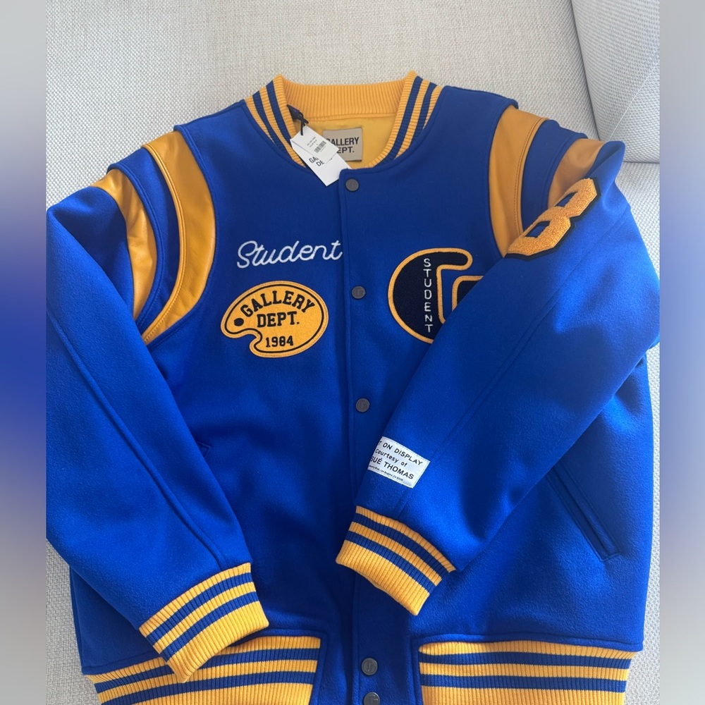 Gallery Dept Blue and Gold Varsity Jacket